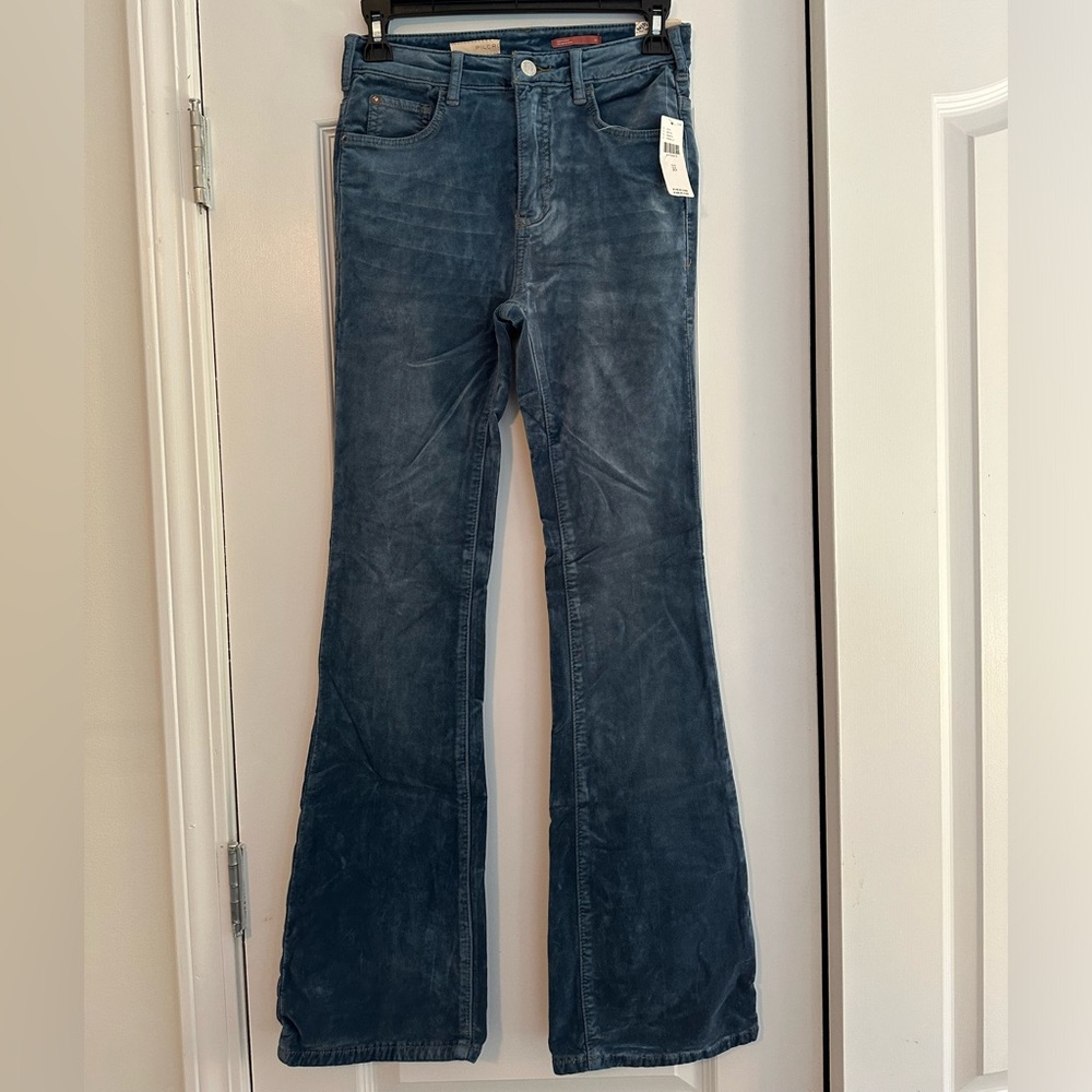 NWT 25 Pilcro velvet blue flare jeans